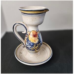 VTG Italian Candlestick|Chamberstick candle holder Saca Castecci 2001